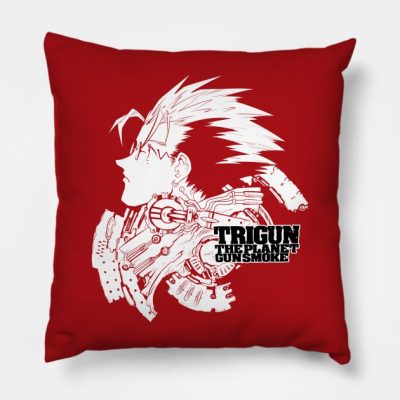 Trigun Head Throw Pillow Official Trigun Merch