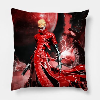 Trigun Badlands Vash Throw Pillow Official Trigun Merch