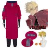 Anime Vash The Stampede Cosplay Trigun Cosplay Costume Vash Wig Red Uniform Outfits Glasses Halloween Party - Trigun Merch