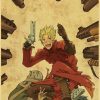 TRIGUN STAMPEDE Poster Japanese Classic Anime Kraft Paper Wall Decoration Cafe Bedroom Living Room Aesthetics Rimless 16 - Trigun Merch