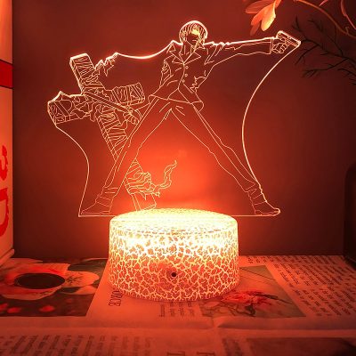 Trigun Wolfwood Anime Figure Night Lights Manga Acrylic Stands Led Lamp Bedroom Bedside Table Decoration Kids - Trigun Merch