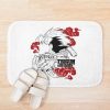 White Cloud Trigun Head Black Bath Mat Official Trigun Merch