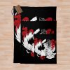 Cloud Trigun Head Black Throw Blanket Official Trigun Merch