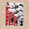 Trigun Gunsmoke White Throw Blanket Official Trigun Merch