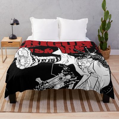 Trigun Gunsmoke Black Throw Blanket Official Trigun Merch