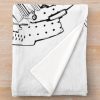 White Cloud Trigun Head Black Throw Blanket Official Trigun Merch