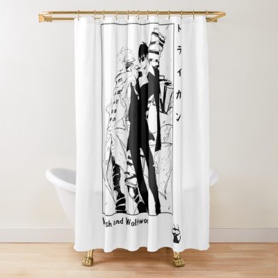 Vash And Wolfwood Trigun Shower Curtain Official Trigun Merch