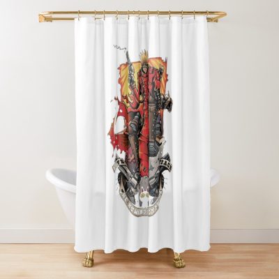 Trigun The Humanoid Typhoon Shower Curtain Official Trigun Merch