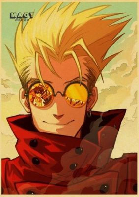 Trigun Vash The Stampede Full Face Decorating Poster