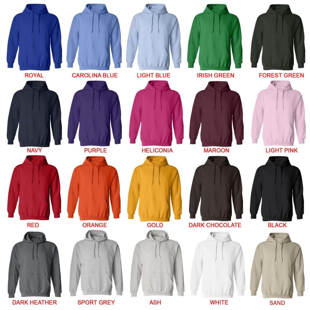 hoodie color chart - Trigun Merch